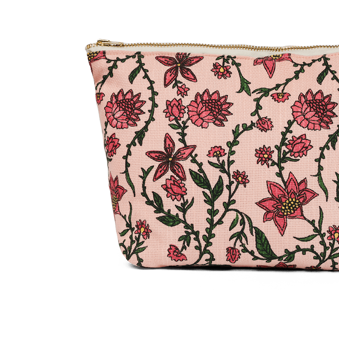 Bahar Floral Makeup Bag - Tikauo