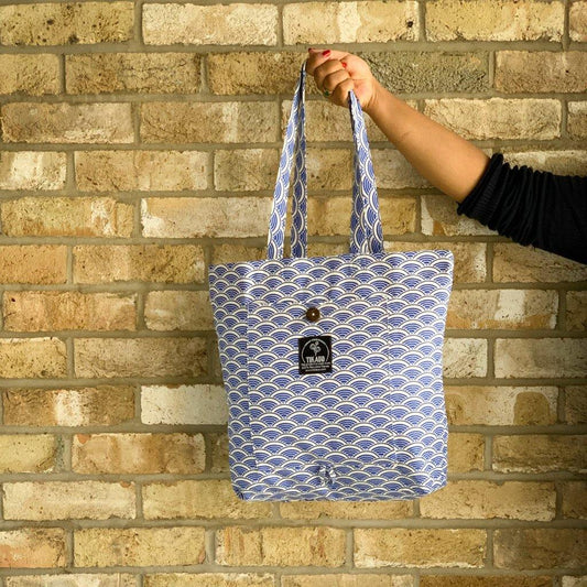 Ikigai Magic Tote Bag in Blue - Tikauo