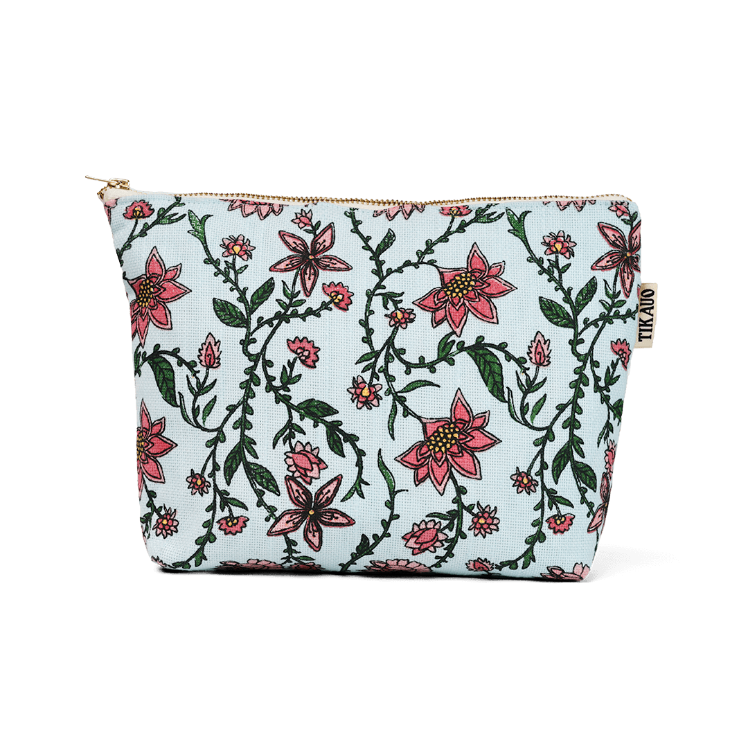 Bahar Floral Makeup Bag - Tikauo