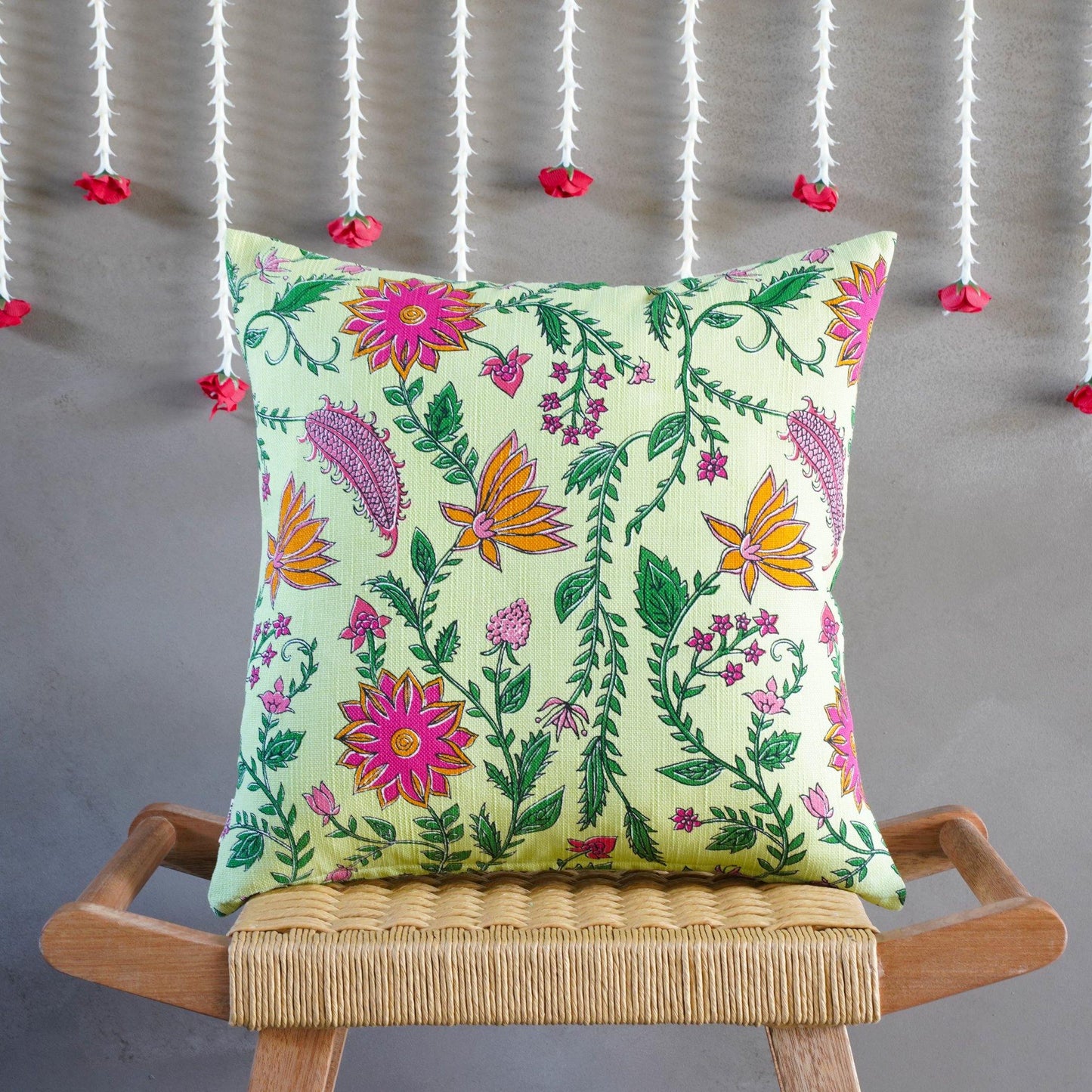 Shalimar Floral Cushion Cover - Tikauo