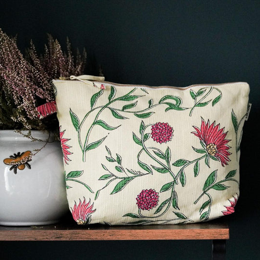 Firdos Floral Wash Bag - Tikauo