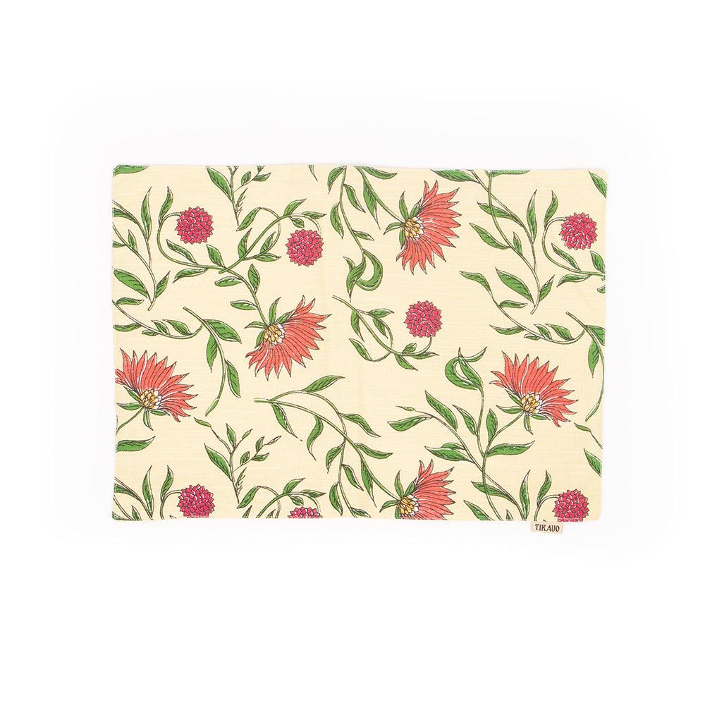 Firdos Floral Placemats - Set of 2 - Tikauo