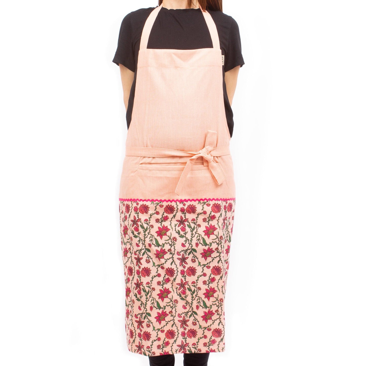 floral apron pink