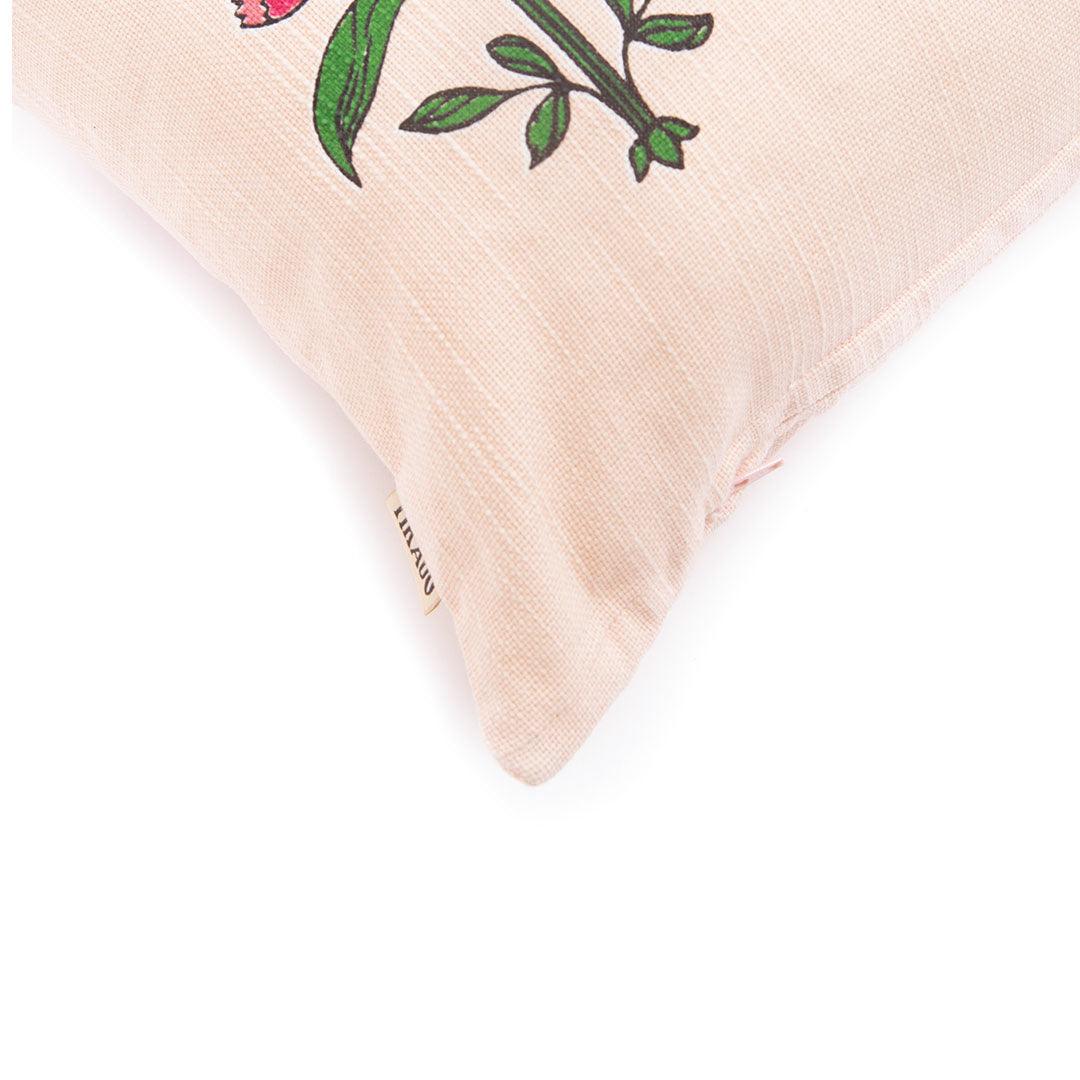 Nasrin Floral Pink Cushion Cover - Tikauo