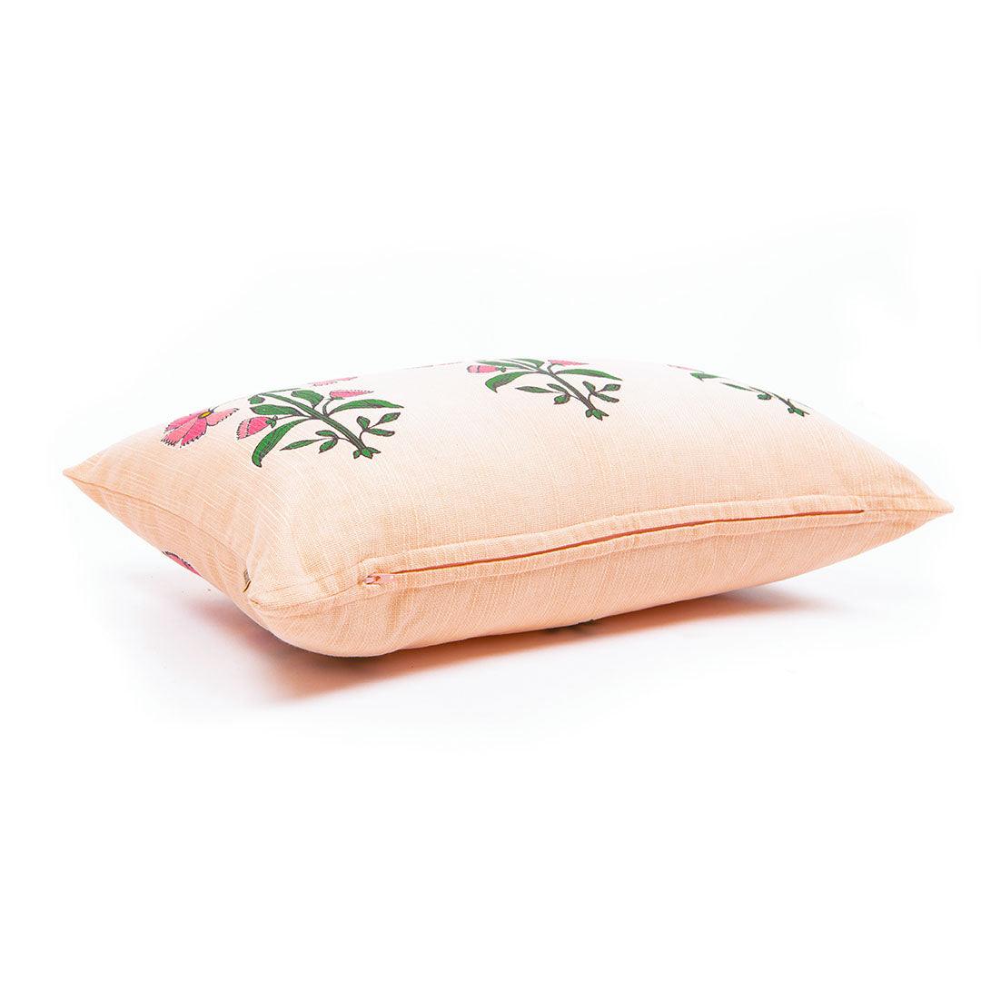 Nasrin Floral Pink Cushion Cover - Tikauo